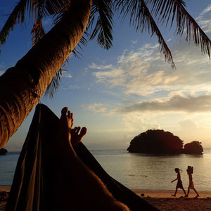 In my hammock on Ilig Iligan Beach - Boracay, Philippines (Olympus TG-4 Sample Photos)